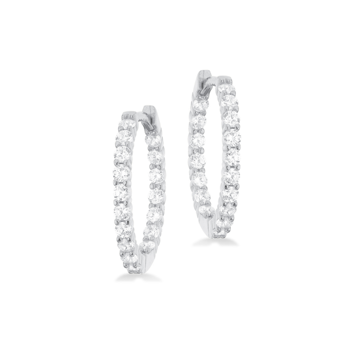 Scrouples - SoHo sølv clip-creoler med zirkonia - 164792