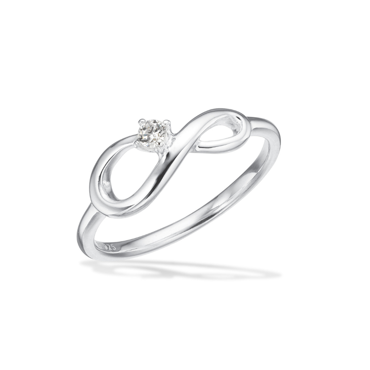 Scrouples - Sølv ring med uendelighedstegn og zirkonia - 730642