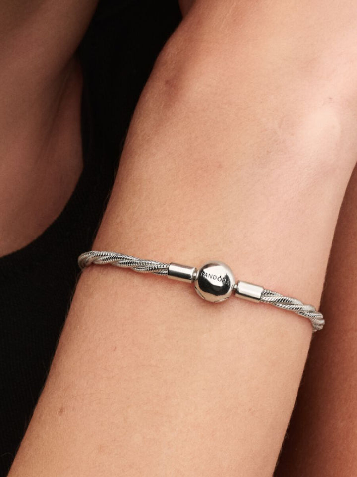 Pandora - Twistede slange armbånd i sølv - 593757c00