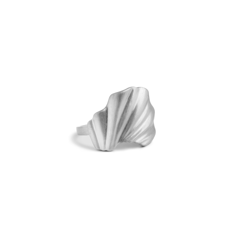 Enamel - Wave justerbar ring i forsølvet messing - R104SB