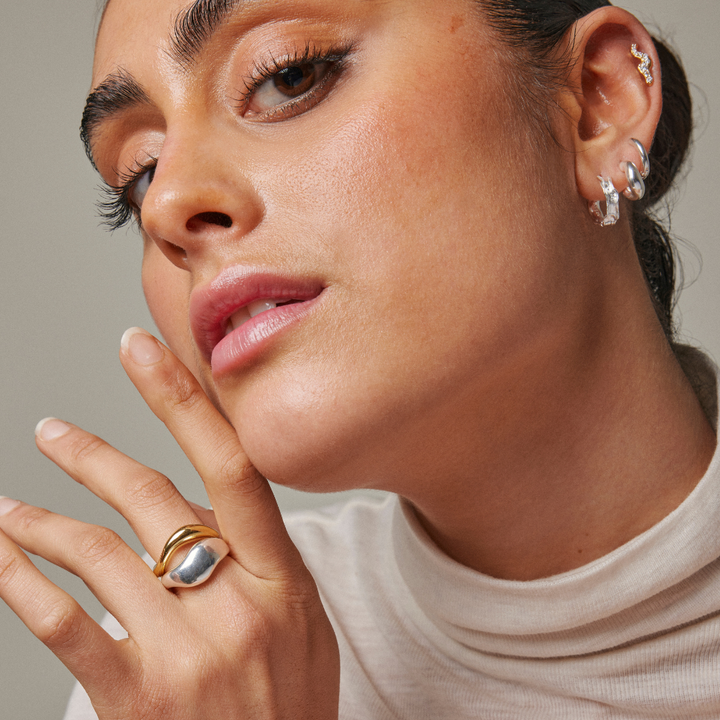 Enamel - Agnete Large ring i sølv - R73S