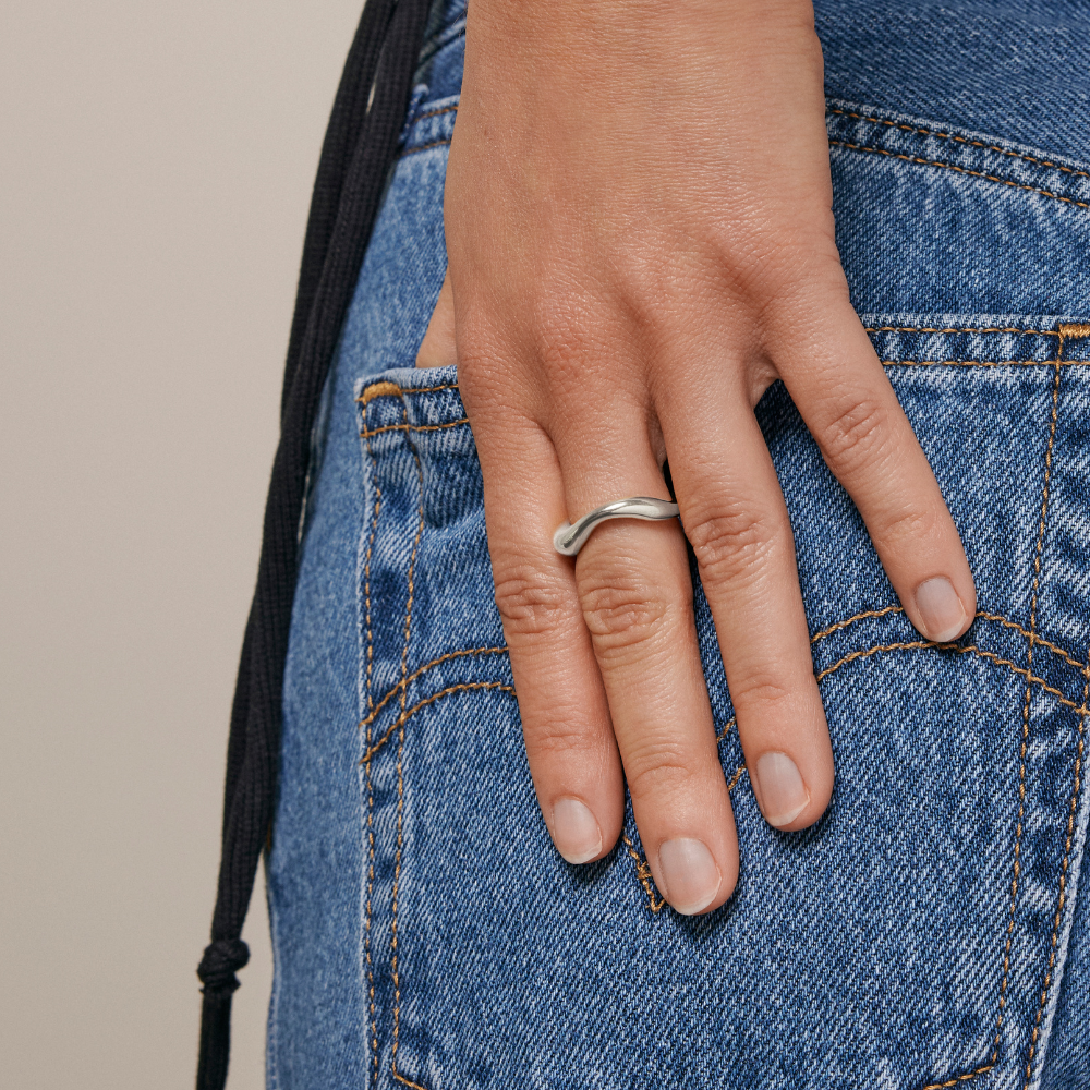 Enamel - Agnete Small ring i sølv - R74S