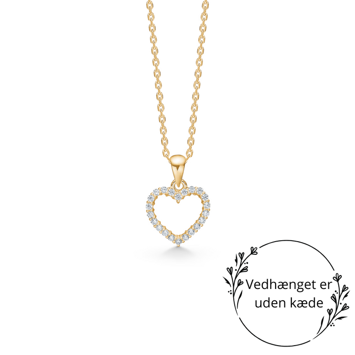 Mads Z - Rhiannna 8 karat guld vedhæng med sten, 10mm - 3337074