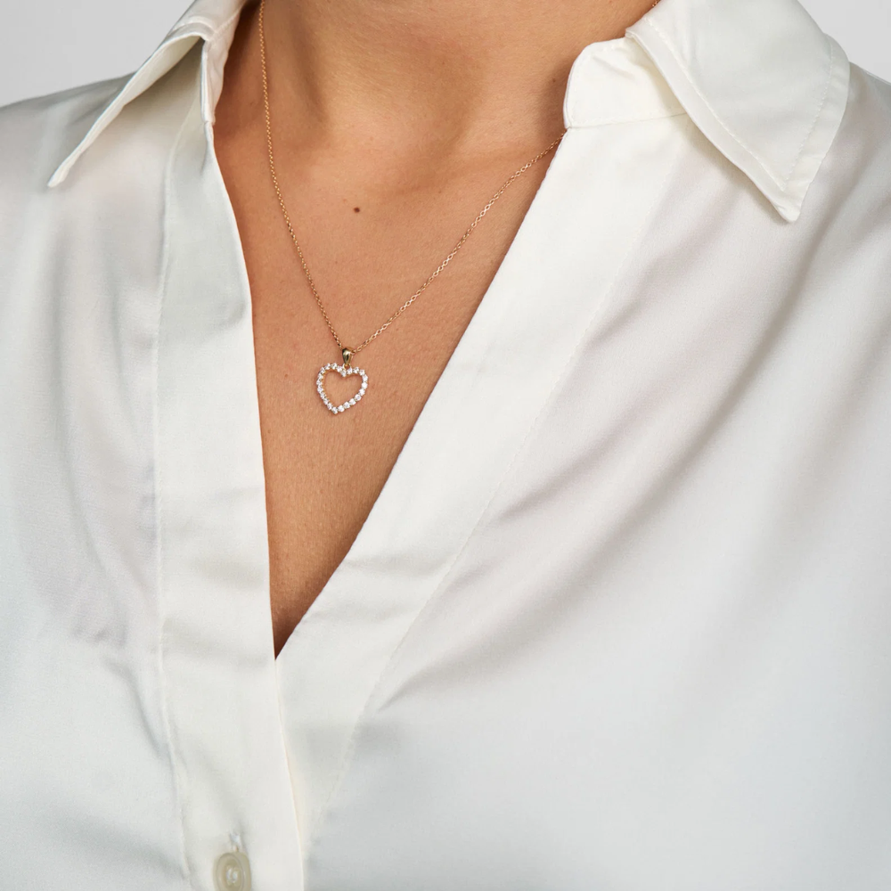 Mads Z - Rhiannna 8 karat guld vedhæng med sten, 13mm - 3337075