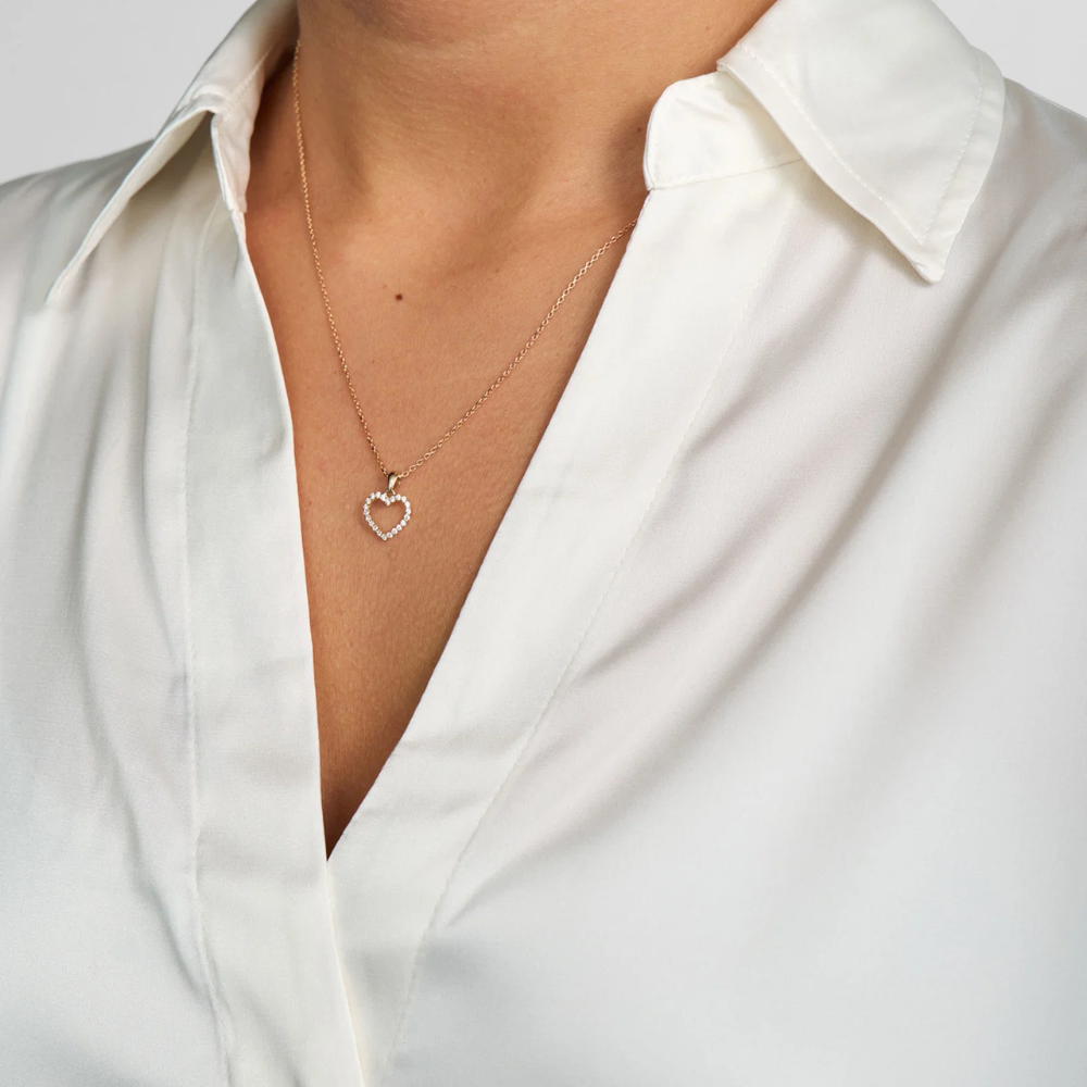 Mads Z - Rhiannna 8 karat guld vedhæng med sten, 10mm - 3337074