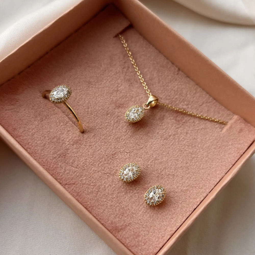 Scrouples - 8 karat guld rosette ørestikker - 125483