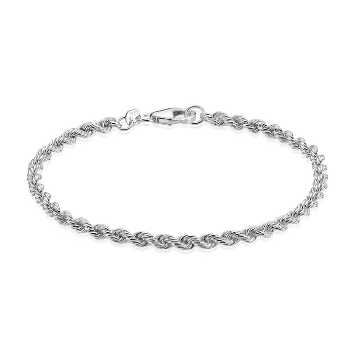 BNH - Cordel sølv / Forgyldt Sølv armbånd med karbin lås