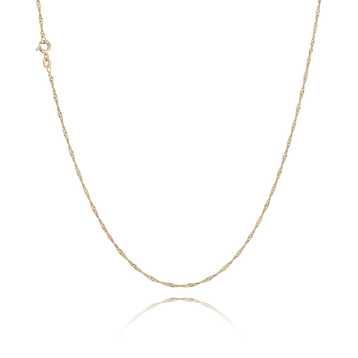 BNH - Singapore sølv / forgyldt halskæde med fjederingslås