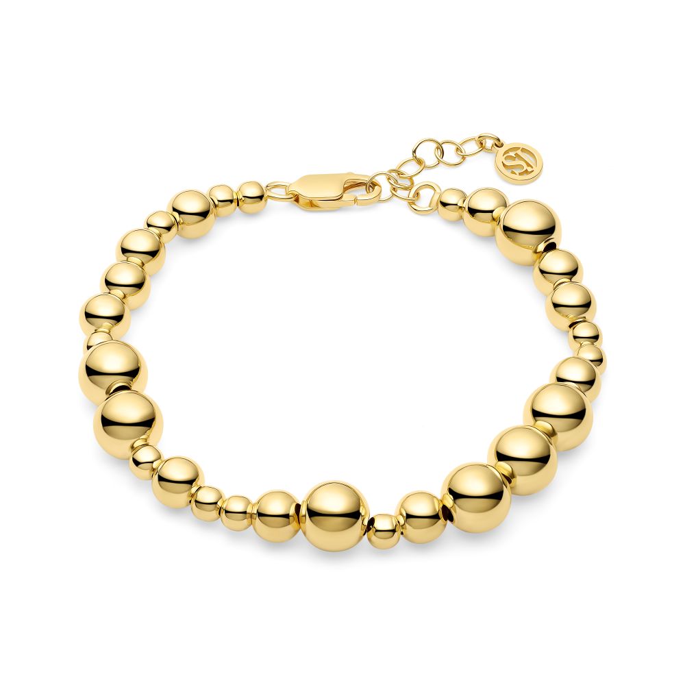 Sif Jakobs - Bormio Grande armbånd i forgyldt med kugler - b2598-yg