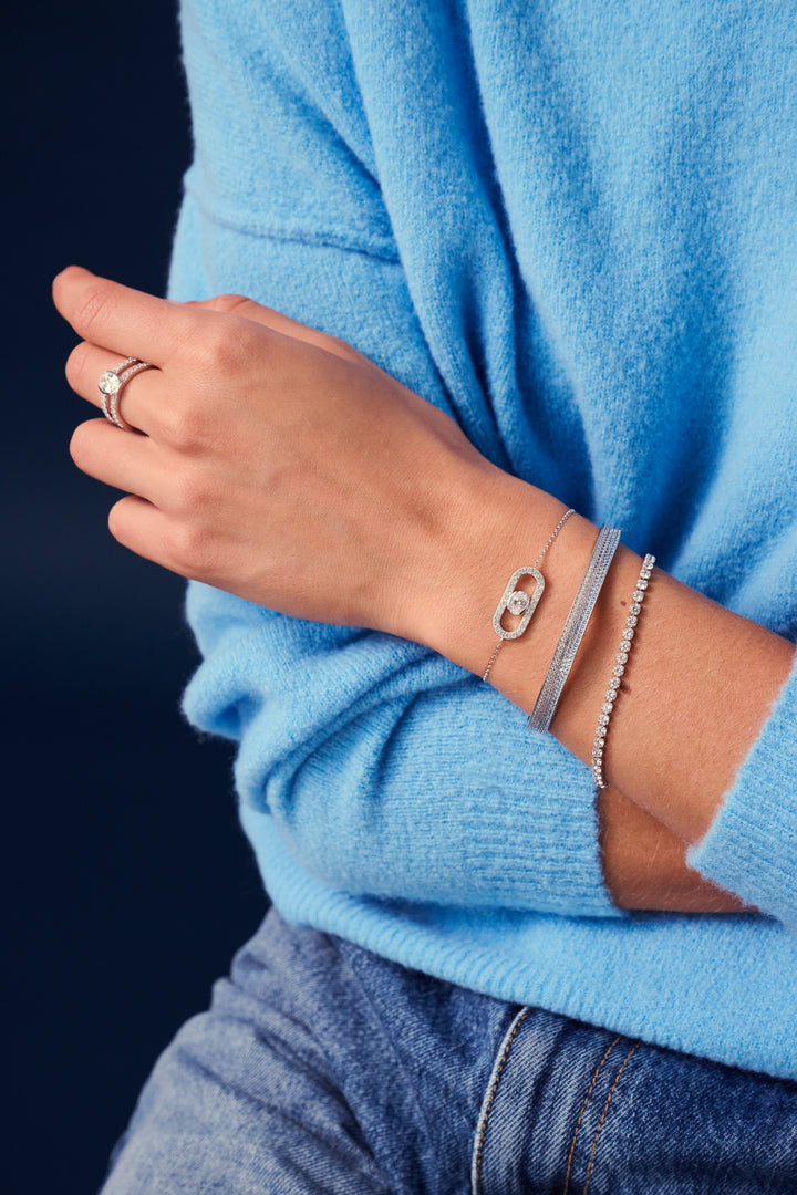 Sif Jakobs - Ellera Grande armbånd med klare sten - b2870-cz-yg