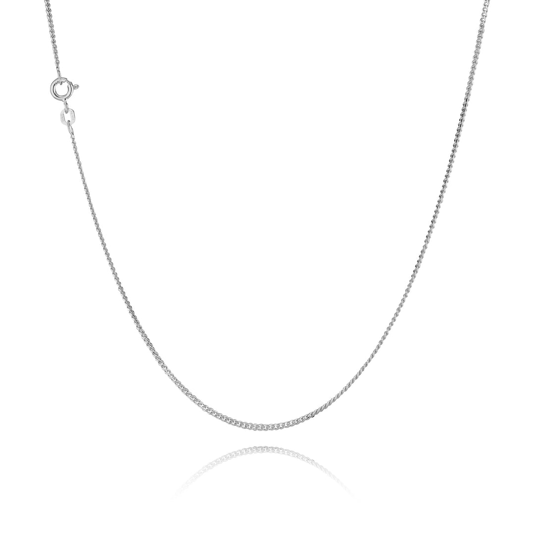 BNH - Panser facet guld / hvidguld halskæde med fjederingslås