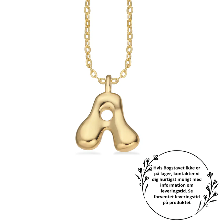 Molly - Bogstav halskæde i forgyldt messing - Vælg selv variant - st20000