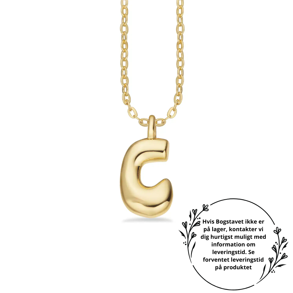Molly - Bogstav halskæde i forgyldt messing - Vælg selv variant - st20000