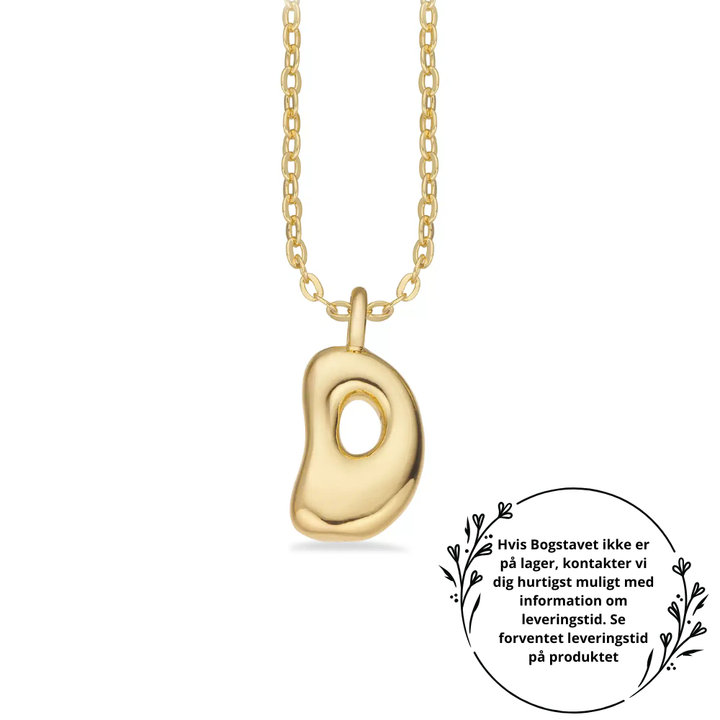 Molly - Bogstav halskæde i forgyldt messing - Vælg selv variant - st20000