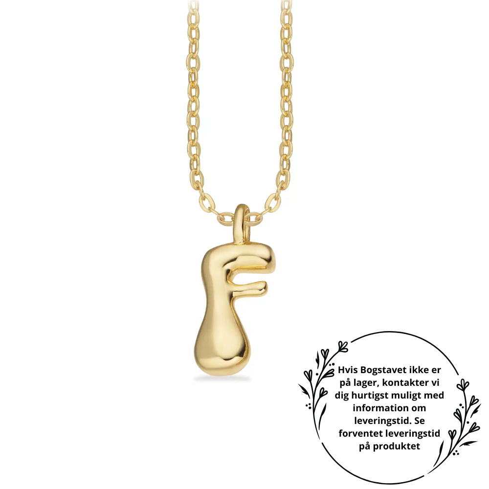 Molly - Bogstav halskæde i forgyldt messing - Vælg selv variant - st20000