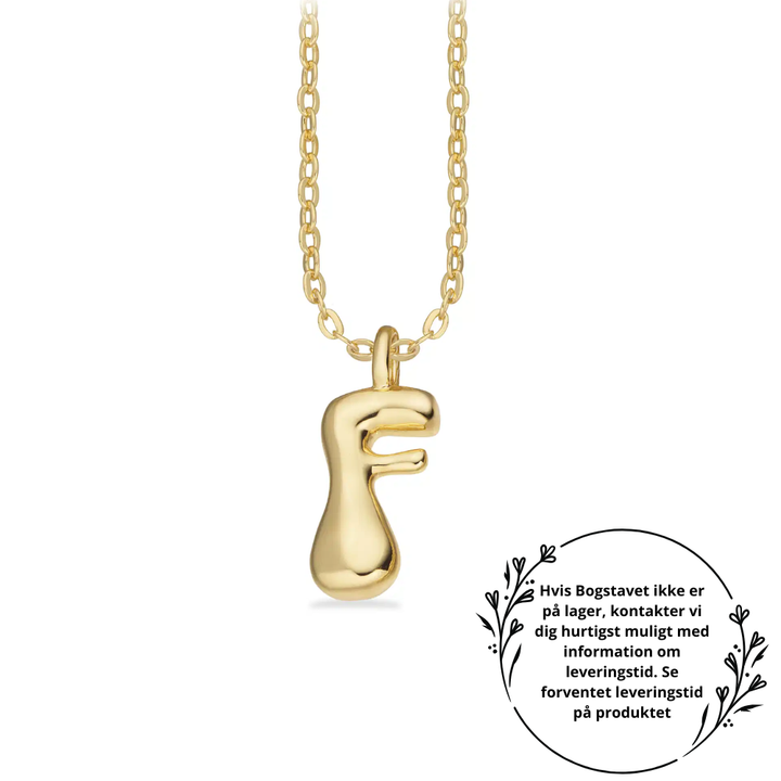 Molly - Bogstav halskæde i forgyldt messing - Vælg selv variant - st20000