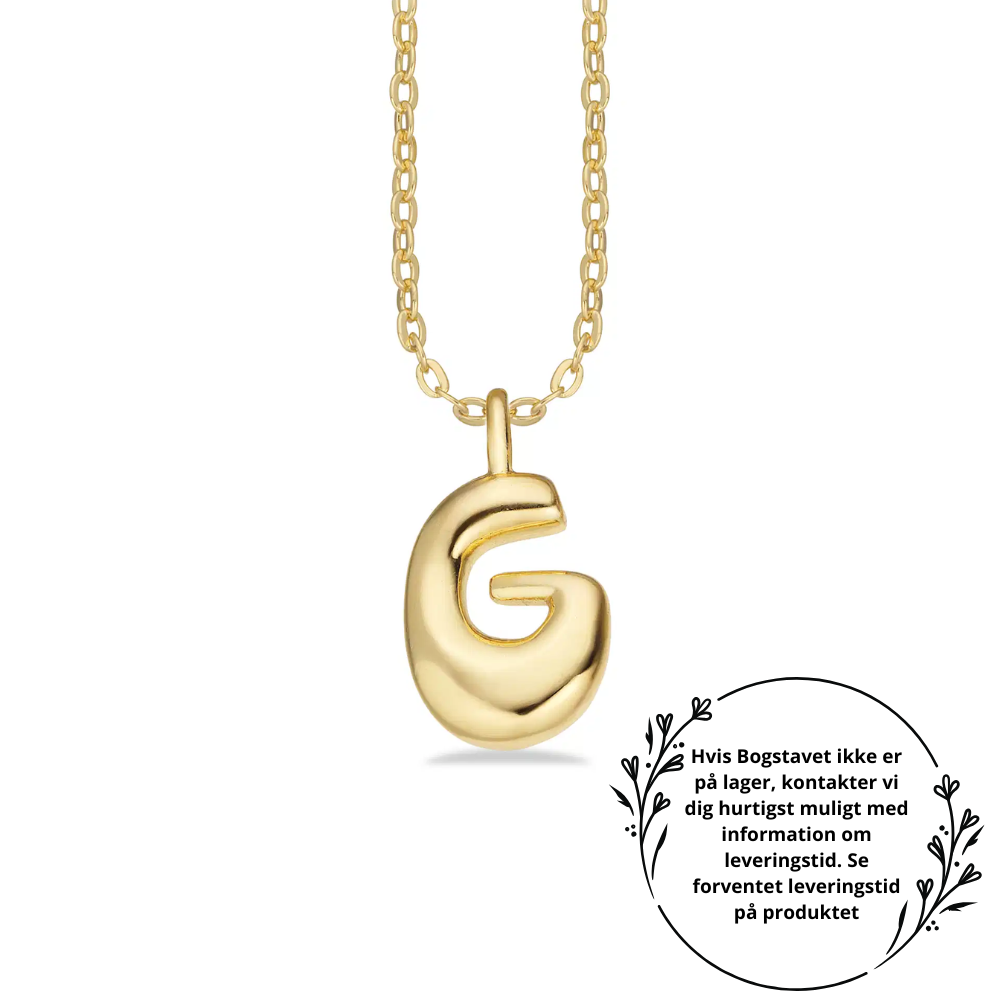 Molly - Bogstav halskæde i forgyldt messing - Vælg selv variant - st20000