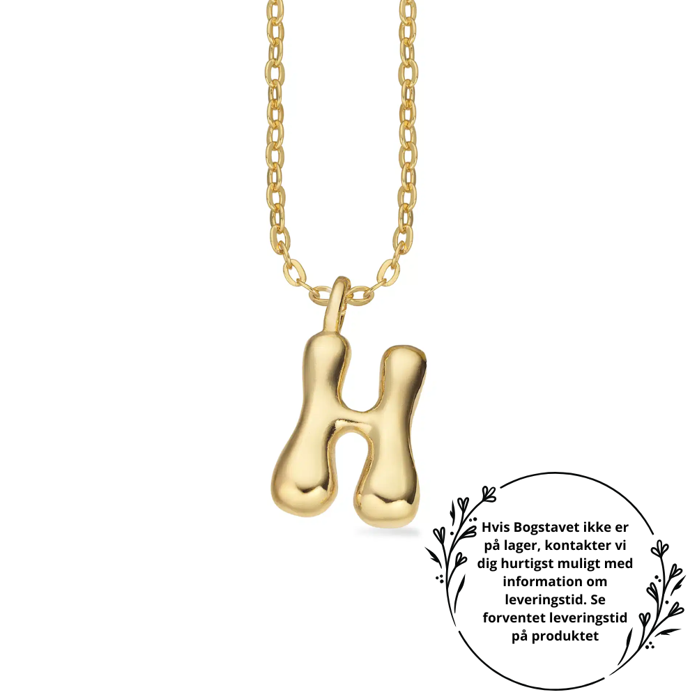 Molly - Bogstav halskæde i forgyldt messing - Vælg selv variant - st20000