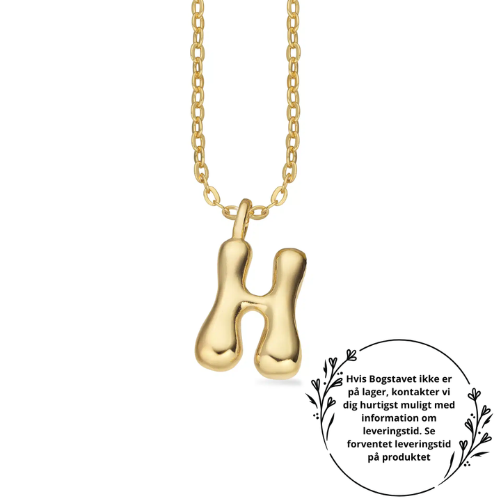 Molly - Bogstav halskæde i forgyldt messing - Vælg selv variant - st20000