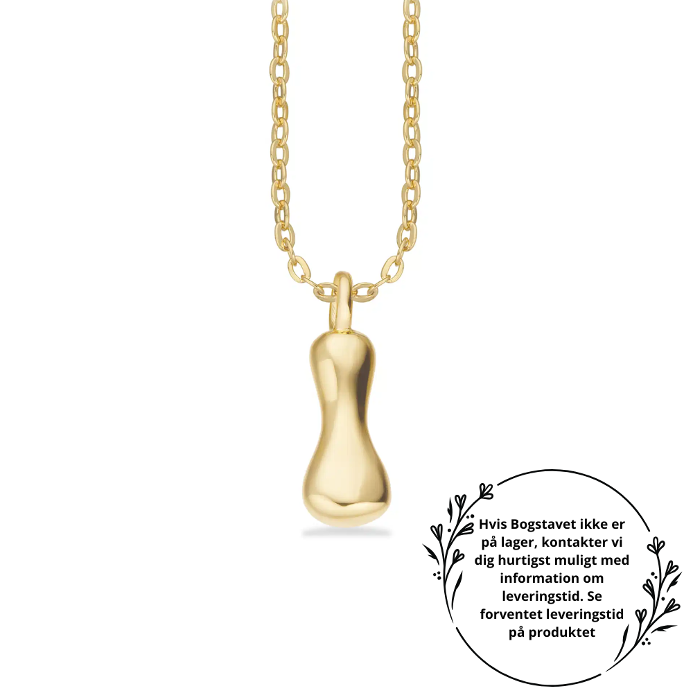 Molly - Bogstav halskæde i forgyldt messing - Vælg selv variant - st20000