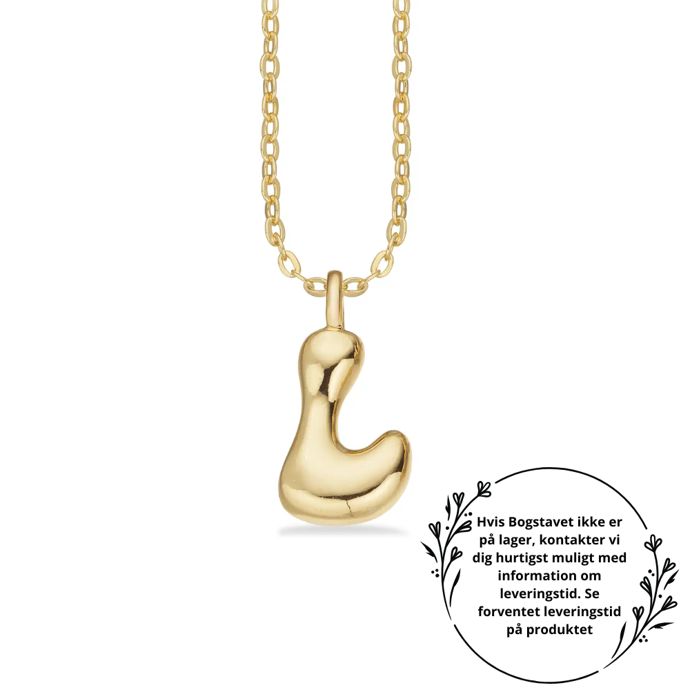 Molly - Bogstav halskæde i forgyldt messing - Vælg selv variant - st20000