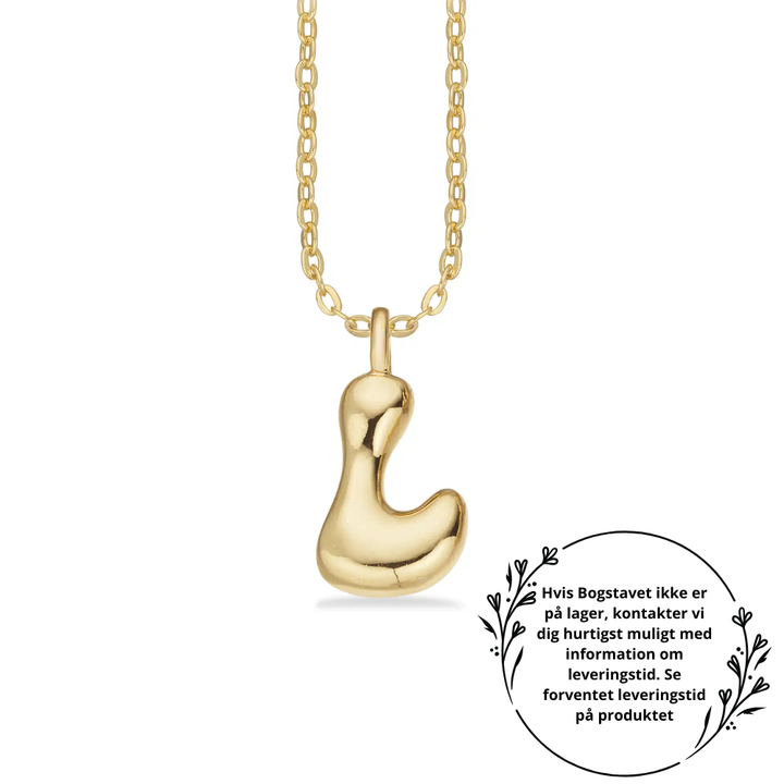 Molly - Bogstav halskæde i forgyldt messing - Vælg selv variant - st20000