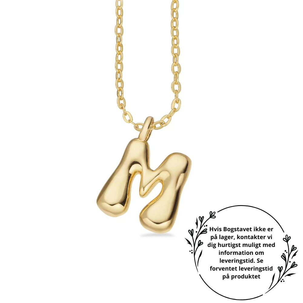 Molly - Bogstav halskæde i forgyldt messing - Vælg selv variant - st20000