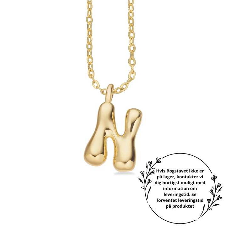 Molly - Bogstav halskæde i forgyldt messing - Vælg selv variant - st20000