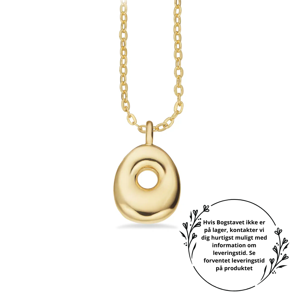 Molly - Bogstav halskæde i forgyldt messing - Vælg selv variant - st20000
