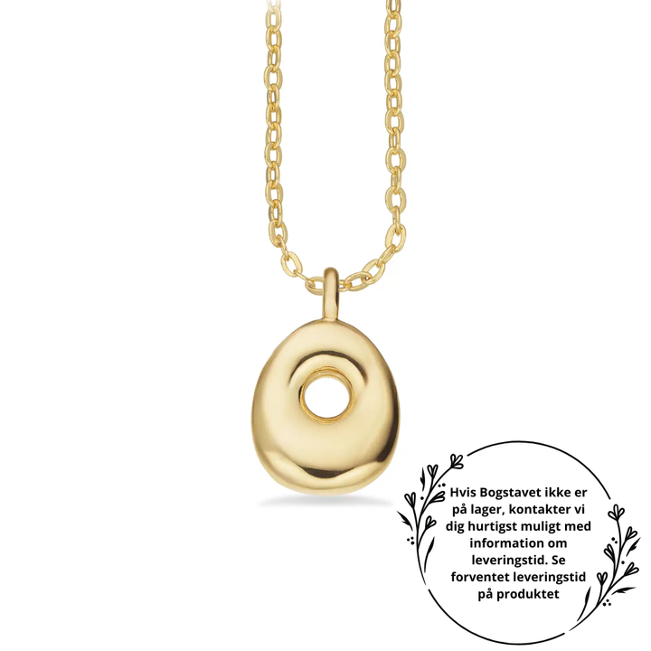 Molly - Bogstav halskæde i forgyldt messing - Vælg selv variant - st20000