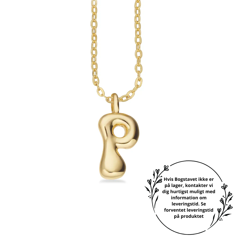 Molly - Bogstav halskæde i forgyldt messing - Vælg selv variant - st20000