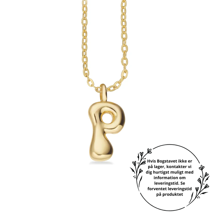 Molly - Bogstav halskæde i forgyldt messing - Vælg selv variant - st20000
