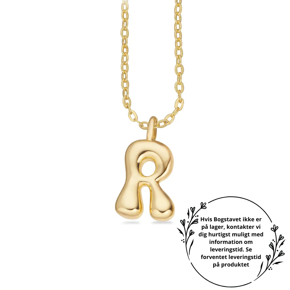 Molly - Bogstav halskæde i forgyldt messing - Vælg selv variant - st20000