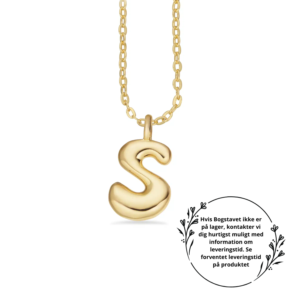 Molly - Bogstav halskæde i forgyldt messing - Vælg selv variant - st20000