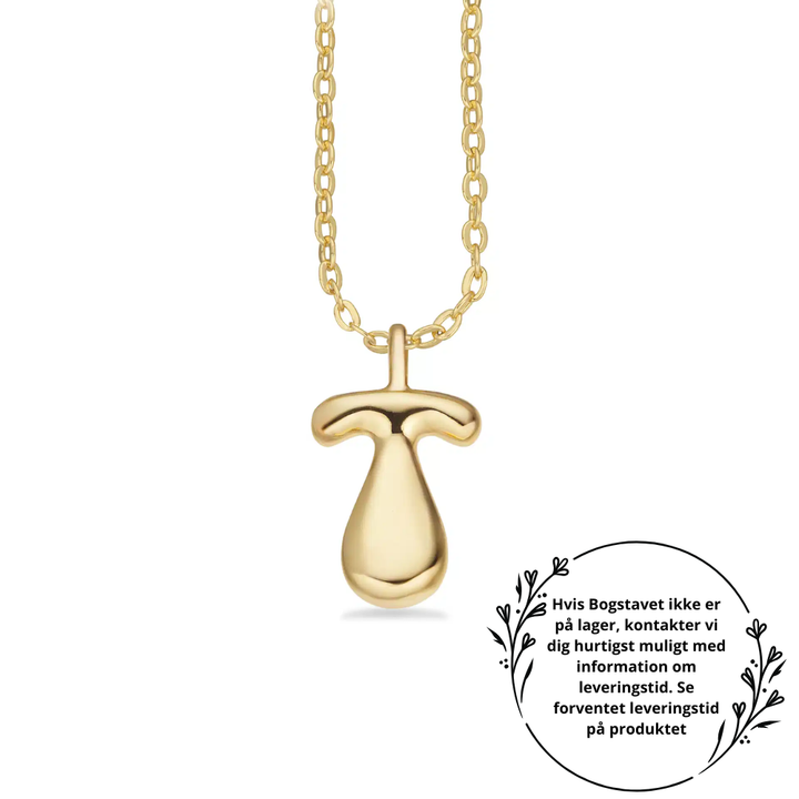 Molly - Bogstav halskæde i forgyldt messing - Vælg selv variant - st20000