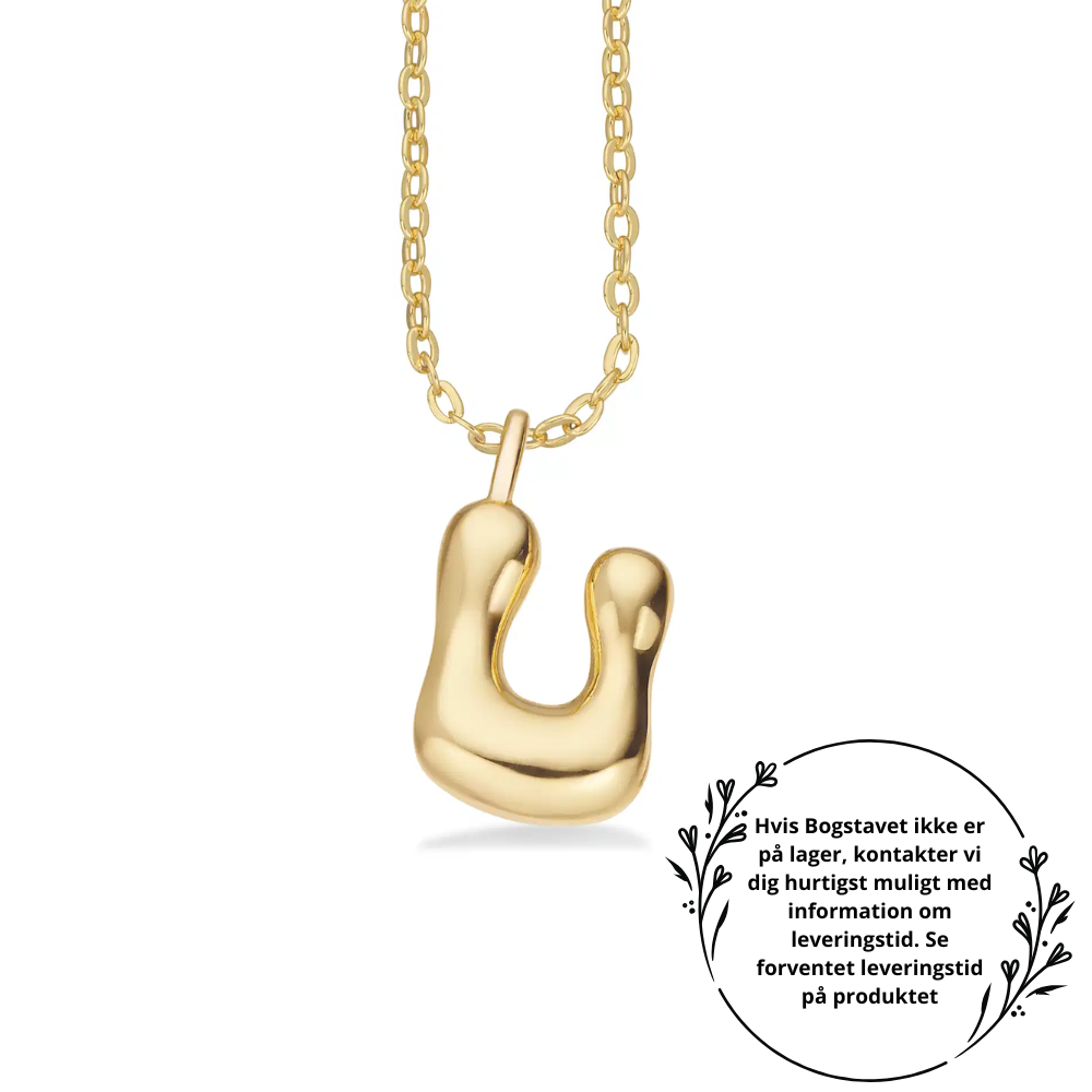 Molly - Bogstav halskæde i forgyldt messing - Vælg selv variant - st20000
