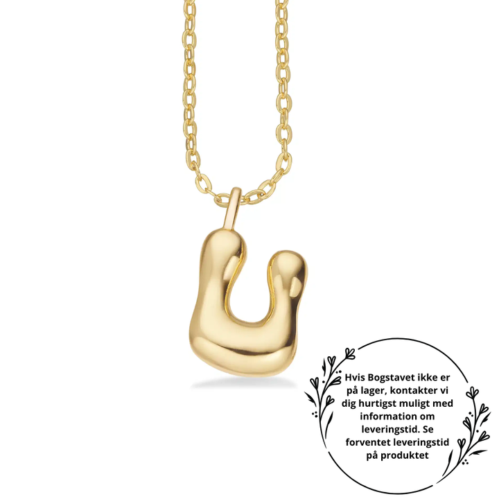 Molly - Bogstav halskæde i forgyldt messing - Vælg selv variant - st20000