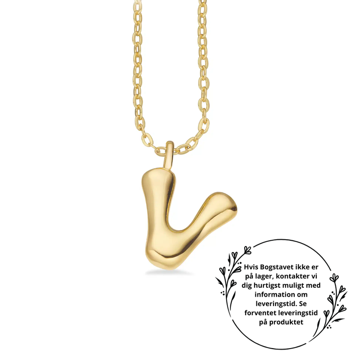 Molly - Bogstav halskæde i forgyldt messing - Vælg selv variant - st20000