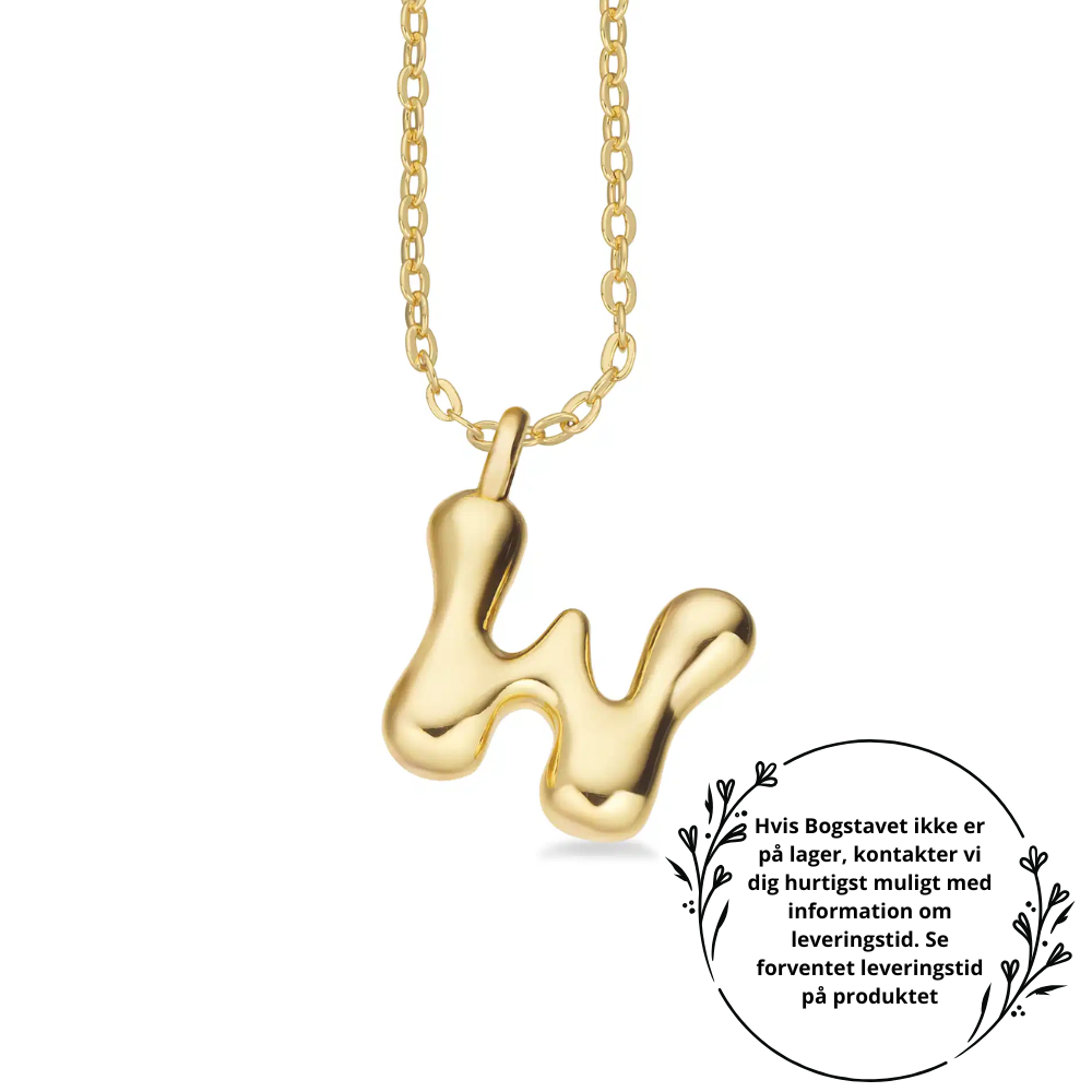 Molly - Bogstav halskæde i forgyldt messing - Vælg selv variant - st20000