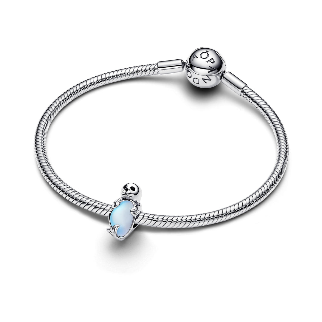 Pandora - Sæl charm i steling sølv med Månestensiriserende Glas - 794146c01