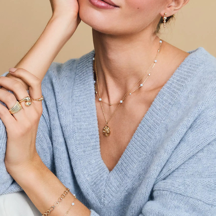 Scrouples - Livetstræ vedhæng i 8 karat guld med sten - 215553