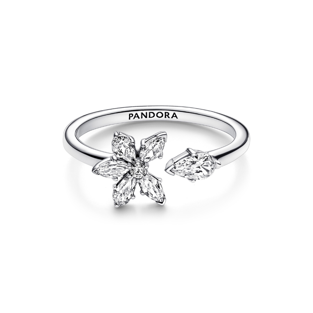 Pandora - Herbarium Cluster Åben Ring i Sterling Sølv - 192611c01