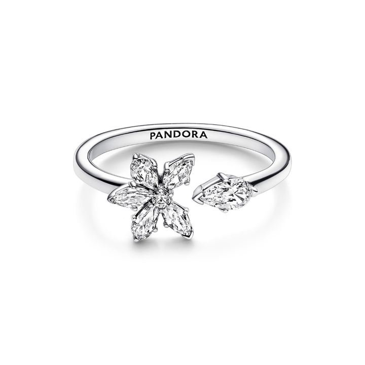 Pandora - Herbarium Cluster Åben Ring i Sterling Sølv - 192611c01