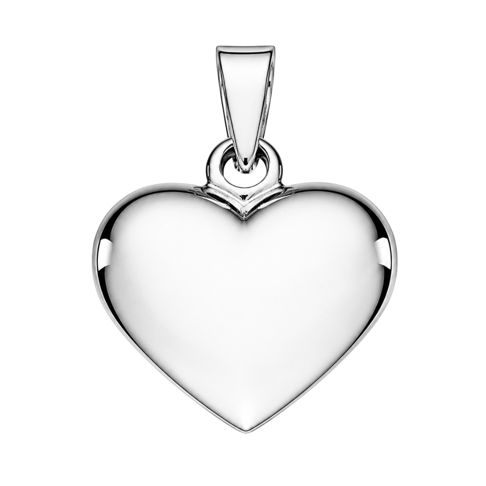 Scrouples - Hjerte vedhæng i sterling sølv, 16 x 19mm - 24062s