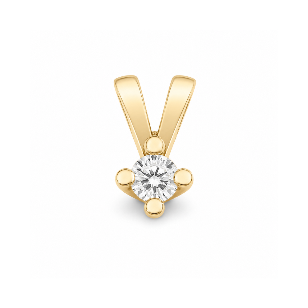 Lind Design - 1867 vedhæng i 14 karat guld med 0,10 ct brillant