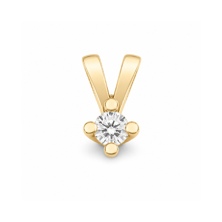 Lind Design - 1867 vedhæng i 14 karat guld med 0,10 ct brillant