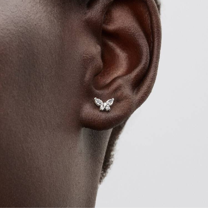 Pandora - Sommerfugle ørestikker i sølv med sten - 294263c01