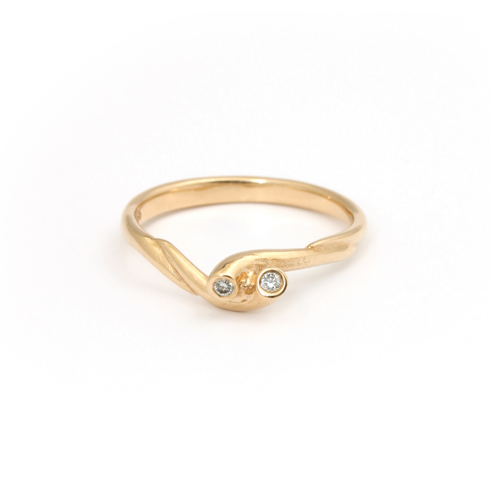 Per Borup - Sonar ring i 14 kt. guld med 0,04 ct brillanter - 1087R
