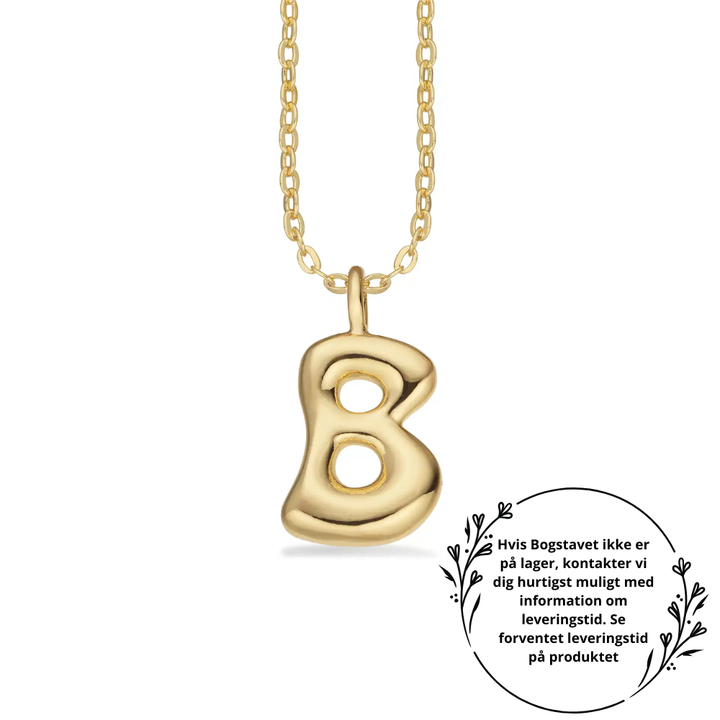 Molly - Bogstav halskæde i forgyldt messing - Vælg selv variant - st20000