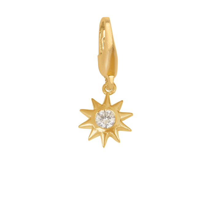 byBiehl - Star Charm i 14 kt guldbelagt med zirkonia - 7-5217a-gp-b